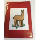 Alpaca Greeting Cards - Comical Camelid Standing